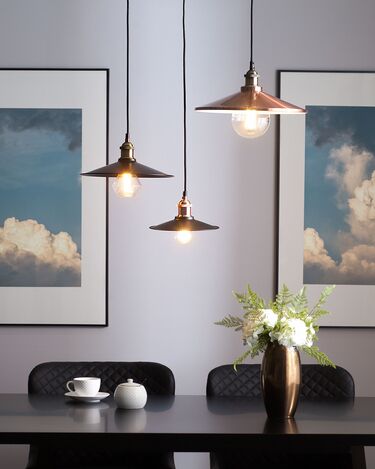 Metal Pendant Lamp Black SWIFT Small