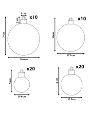 Set of 60 Baubles TINNSJA Silver_1024279