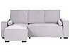 Eckschlafsofa EDANE mit Stauraum Stoff Grau rechtsseitig
