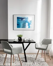 Set di 2 sedie da pranzo CHICAGO Tessuto Grigio chiaro_743961