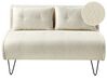 2 Seater Boucle Sofa Bed Light Beige VESTFOLD_930387