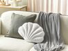 Velvet Seashell Cushion 47 x 35 cm White CONSOLIDA_890984