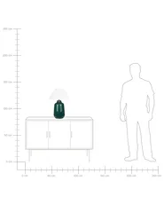 Table Lamp CARETA Ceramic Dark Green_860563