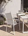 Conjunto de 4 sillas de jardín BUSSETO Metal Gris
