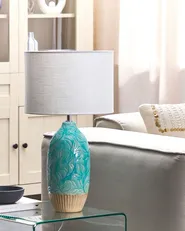 Table Lamp ATABA Ceramic Turquoise_822408