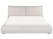 Lit avec sommier Velours côtelé VINAY 160 x 200 cm Beige clair_879946