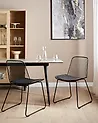 Conjunto de 2 sillas de comedor PENSACOLA Metal Negro