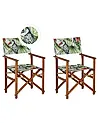 Set of 2 Garden Chairs CINE Acacia Wood Green