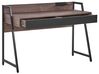 Schreibtisch dunkler Holzfarbton 120 x 50 cm 2 Schubladen HARWICH_808059