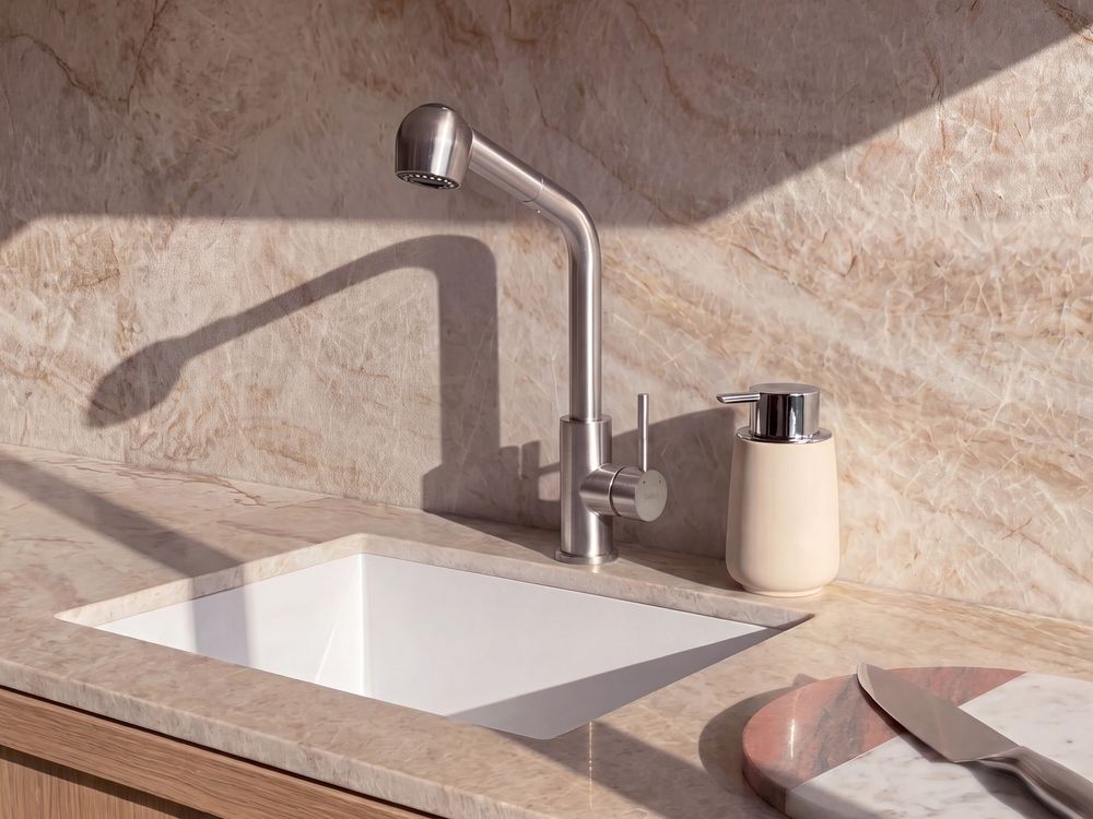 Kitchen Pull Out Tap WICHABAI Silver
