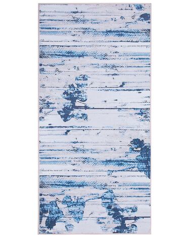 Teppich blau 80 x 150 cm Kurzflor BURDUR
