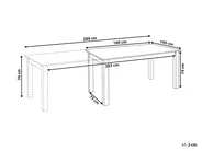 Extending Dining Table MADURA Light Ash Wood 180/280 cm 100 cm_992818