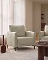 Armchair CILENS Fabric Light Beige