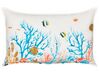 2 poduszki dekoracyjne morski wzór bawełniane 30 x 50 cm wielokolorowe EELGRASS_893046