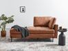 Right Hand Faux Leather Chaise Lounge Golden Brown REBAIS_935794