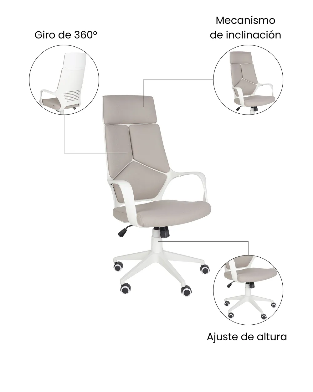 Silla de oficina DELIGHT II Gris pardo_1074002
