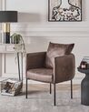 Faux Leather Armchair Dark Brown MALMOS _931344