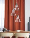 3 Light Glass Pendant Lamp Transparent BERGANTES_879648