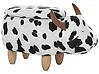 Storage Animal Stool COW Cow Fabric White