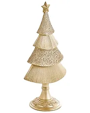 Set di 2 decorazioni natalizie ERVASTI 32/41 cm Albero di Natale Oro_1175734