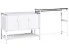 2 Piece Outdoor Kitchen Set with Bar Table MAENZA White Metal