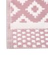 Outdoor Teppich rosa 120 x 180 cm geometrisches Muster THANE_918559