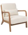 Fauteuil en tissu beige clair SKOVDE_927129