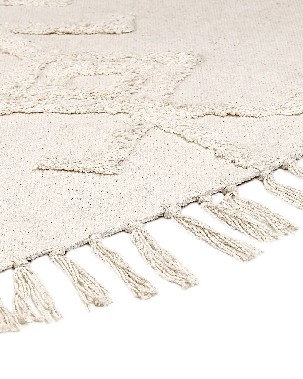 Tappeto HARRAN Beige chiaro ø 140 cm Cotone_840592