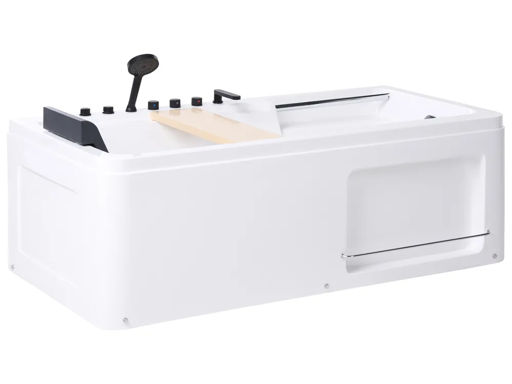 Wanna narożna z hydromasażem CAMALU 180 x 86 cm Biały_1029458