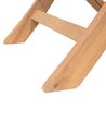Conjunto de 2 sillas de jardín de madera de acacia clara/gris CESANA_716856