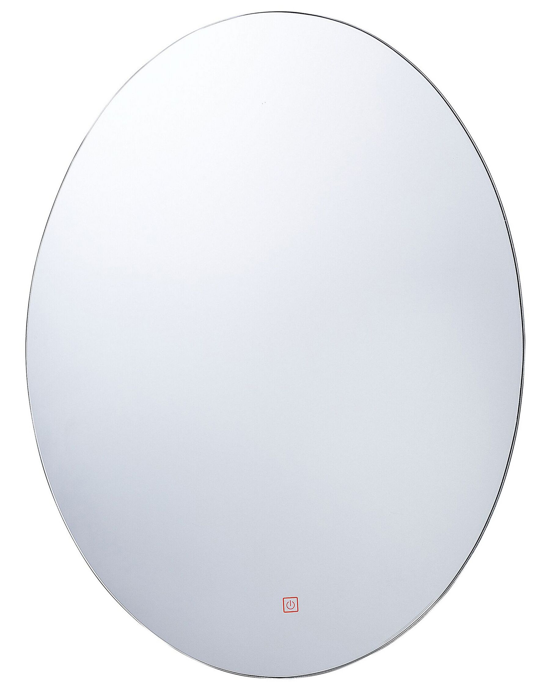 Espejo de pared LED plateado 60x80 cm MAZILLE_780771