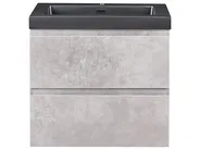 Wall Mounted Vanity Unit with Basin CARDIEL Grey_1006195