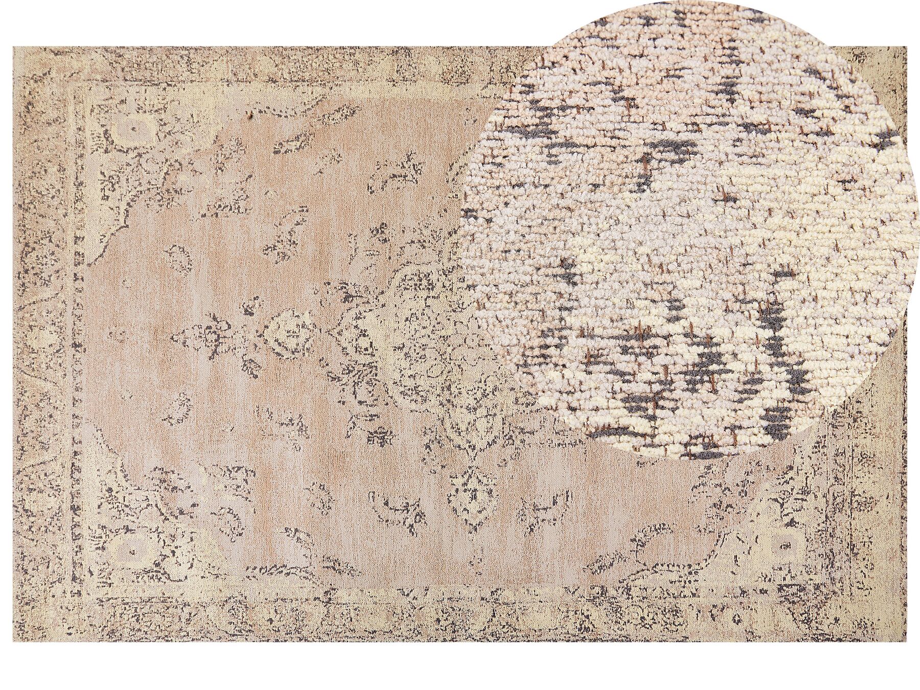 Bavlněný koberec 200 x 300 cm béžový MATARIM_852489