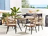 Garden Dining Set 6 Seater ALIANO II with Cushions PE Rattan Beige