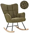 Rocking Chair OULU Boucle Dark Green
