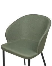 Set of 2 Dining Chairs MASON Dark Green_883564