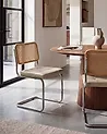 Set of 2 Dining Chairs ETHETE Faux Leather Taupe