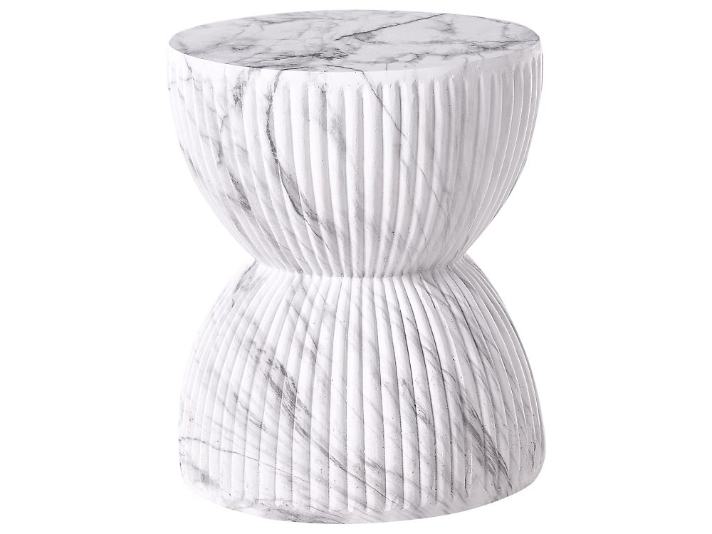 Side Table OCCHITO 36 cm 36 cm White Marble