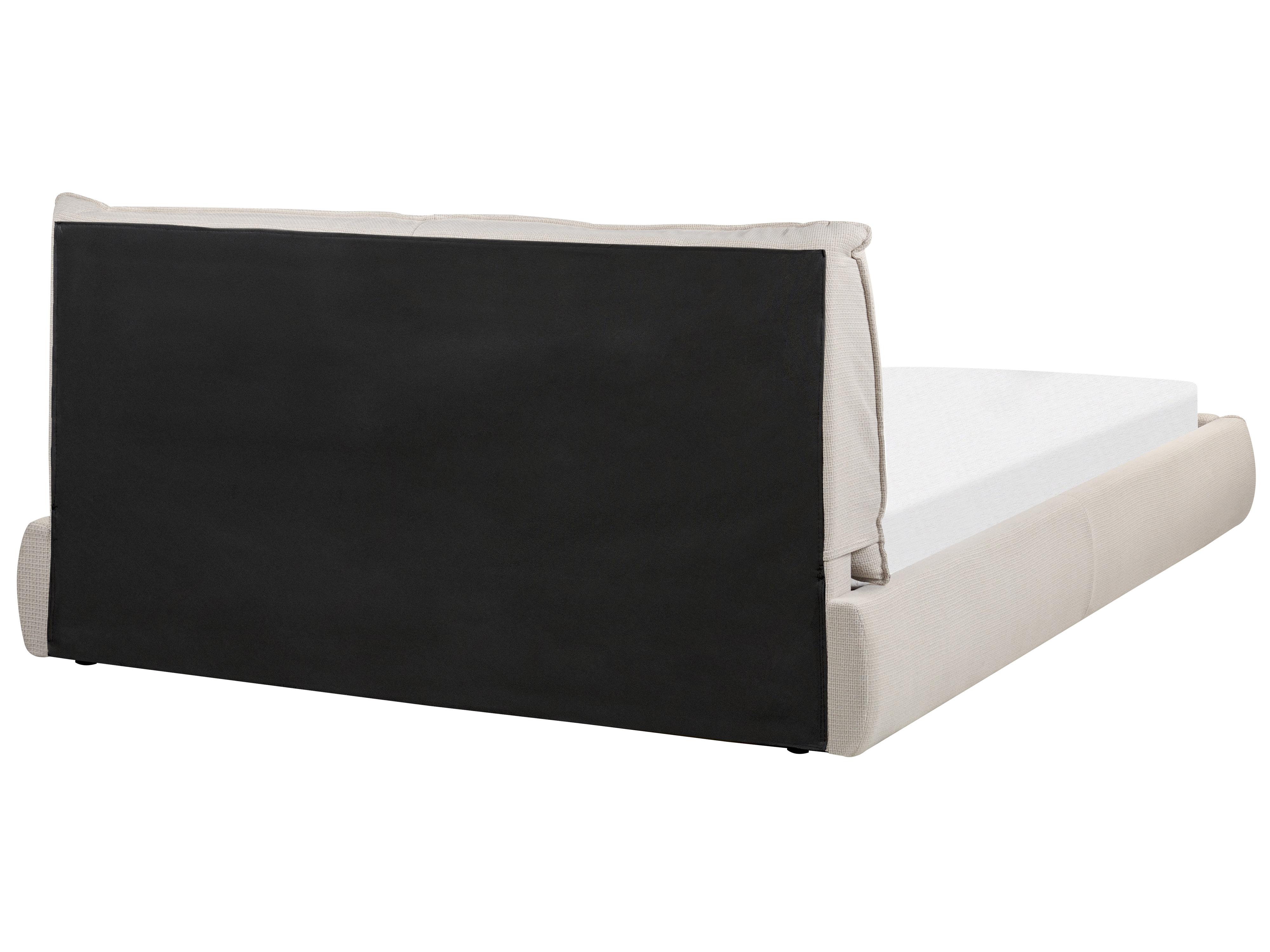 Bett mit Lattenrost Stoff VINAY 160 x 200 cm Beige_880059