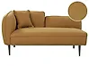 Left-Hand Chaise Longue CHEVANNES Boucle Mustard