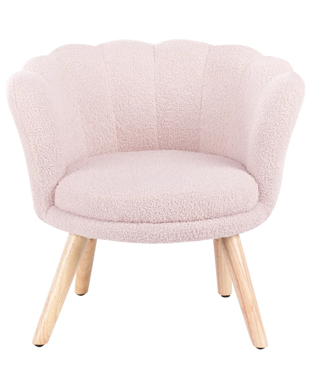 Kids Armchair HALBY Boucle Pastel Pink