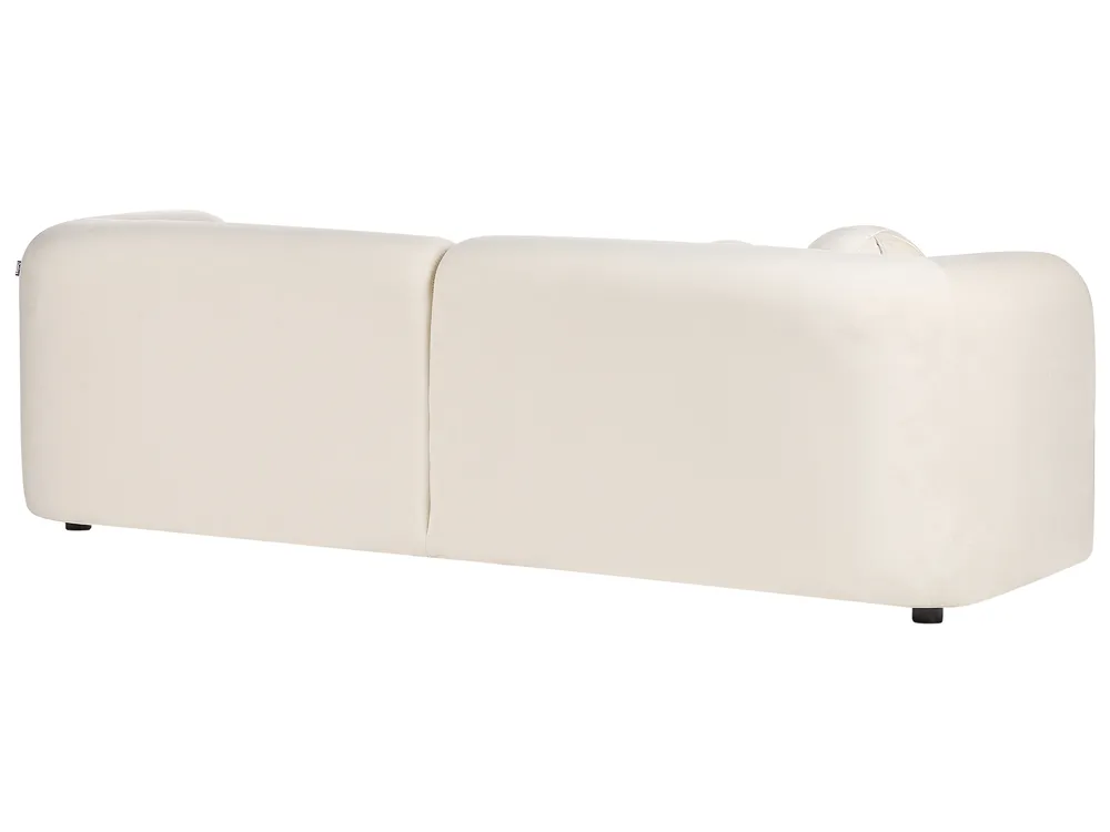 Living Room Set 4 Seater LEIREN Velvet Off-White_920776
