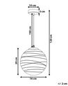 Hängelampe Glas transparent Kugelform MIRNA_693979