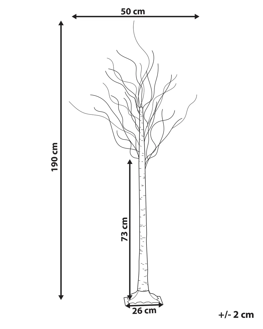 Dekoracja ogrodowa LED LAPPI 190 cm Choinka Biały_835483