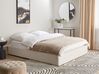 Čalouněná postel s úložným prostorem 160 x 200 cm bílá DINAN_903689