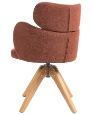 Krzesło do jadalni Obrotowy MARCY Boucle Pomarańczowy_1020157