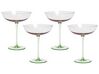 Martiniglas set van 4 roze/groen 250 ml DIOPSIDE_912639