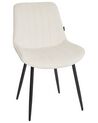 Lot de 2 chaises de salle à manger en velours beige clair DUBROVNIK_928981