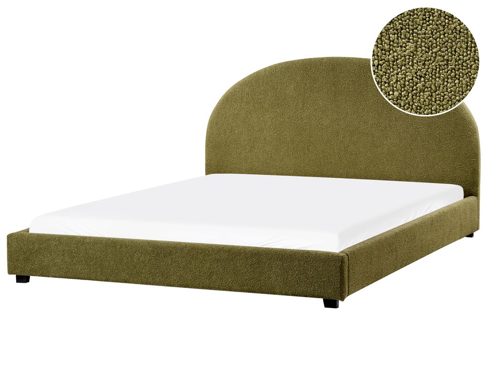 Waterbed Boucle VAUCLUSE 180 x 200 cm (EU Super King) Olive Green