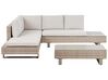 Lounge Set Rattan beige 5-Sitzer Auflagen cremeweiß LANCIANO_930927